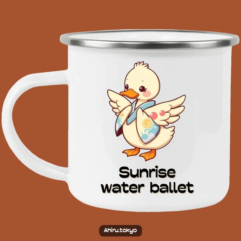 Funny Kimono Duck Camping Mug: Outdoor Bow Design, Humorous Adventure Gift