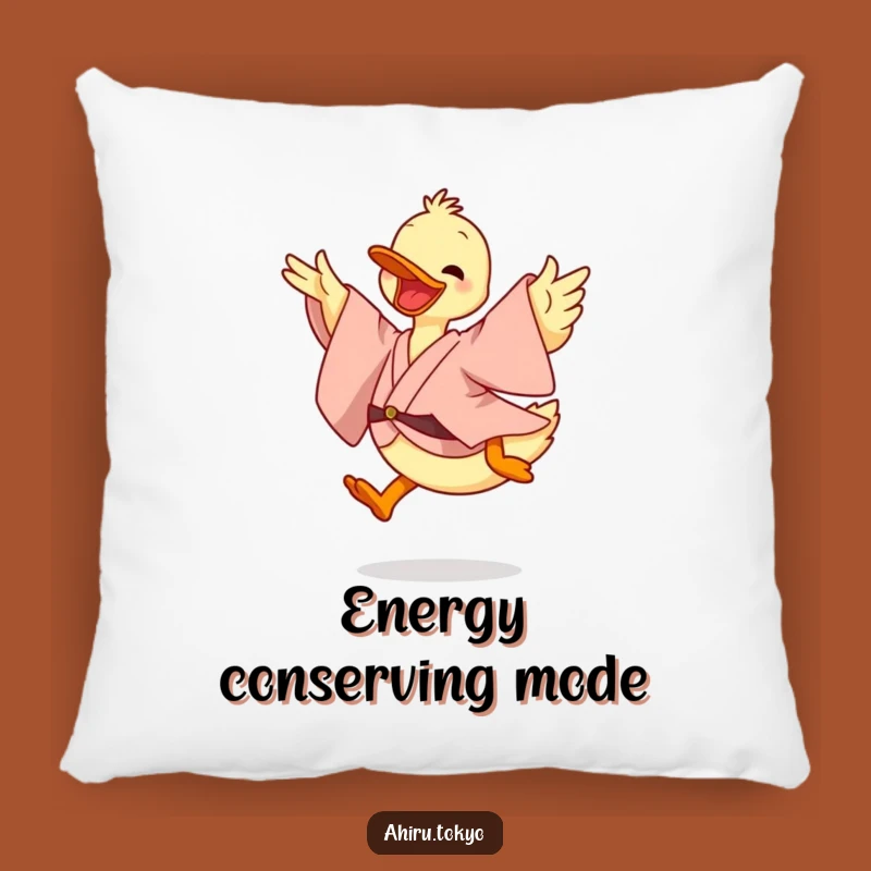 Funny Leaping Duck Pillow: Cozy Kimono Comfort, Energetic Humor Gift