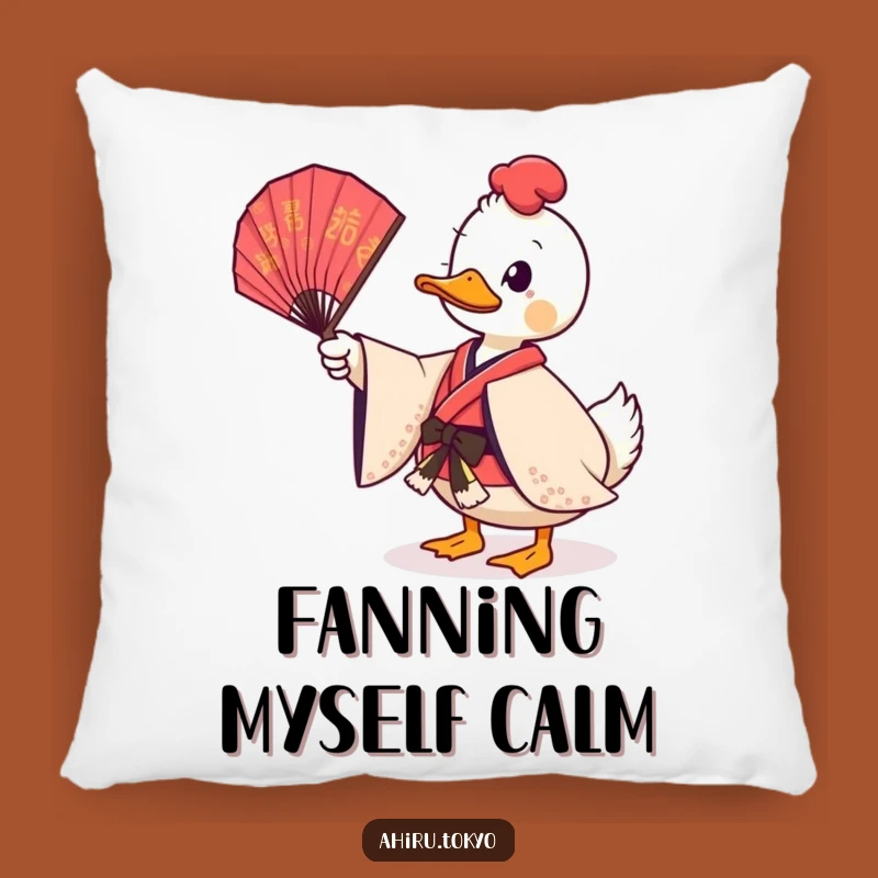Funny Twirling Fan Duck Pillow: Ceremonial Comfort, Playful Humor Gift