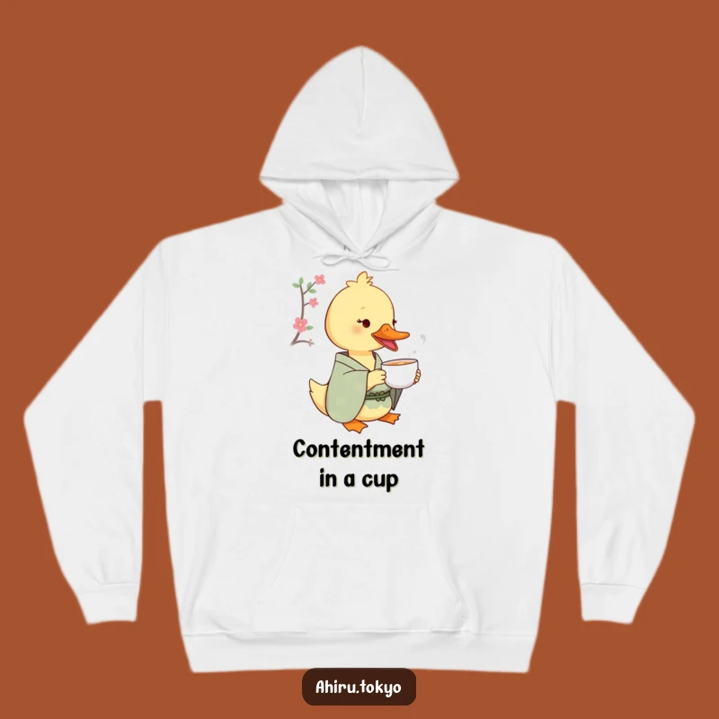 Funny Tea Sipping Duck Hoodie: Cozy Kimono Comfort, Delightful Humor Gift