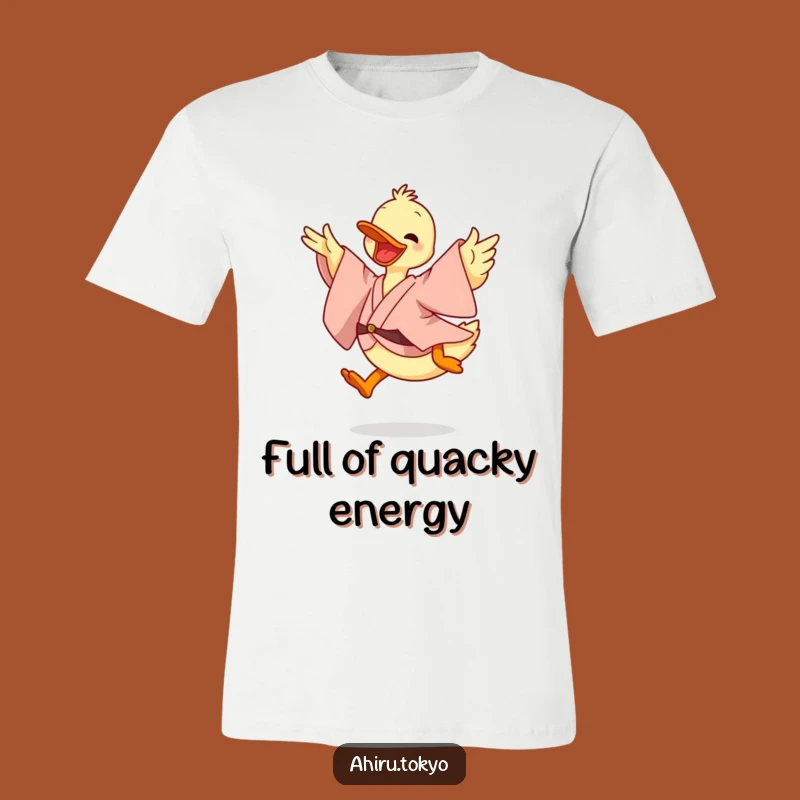 Funny Leaping Duck T-Shirt: Energetic Kimono, Joyful Humor Apparel Gift